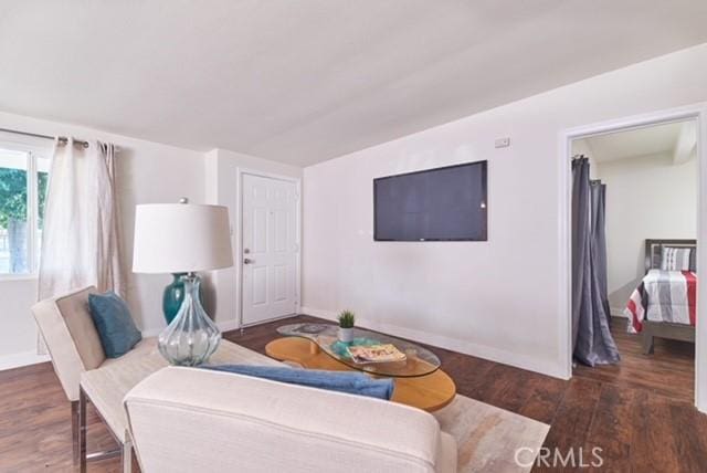 68600 E St, Cathedral City, CA 92234 - living area featuring wood finished floors and baseboards