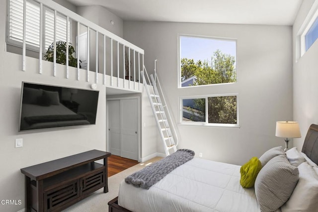 483 Broderick Way, Port Hueneme, CA 93041 - bedroom with a towering ceiling and wood finished floors