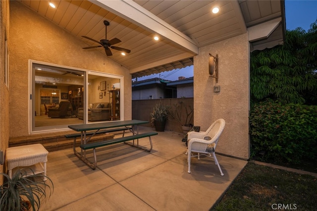 5323 Fidler Ave, Lakewood, CA 90712 - view of patio with a ceiling fan and outdoor dining area