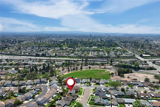557 S Gardner Dr, Orange, CA 92866 - aerial view of property's location with nearby suburban area