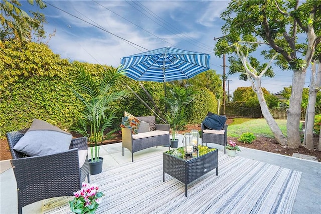 557 S Gardner Dr, Orange, CA 92866 - wooden terrace with outdoor lounge area