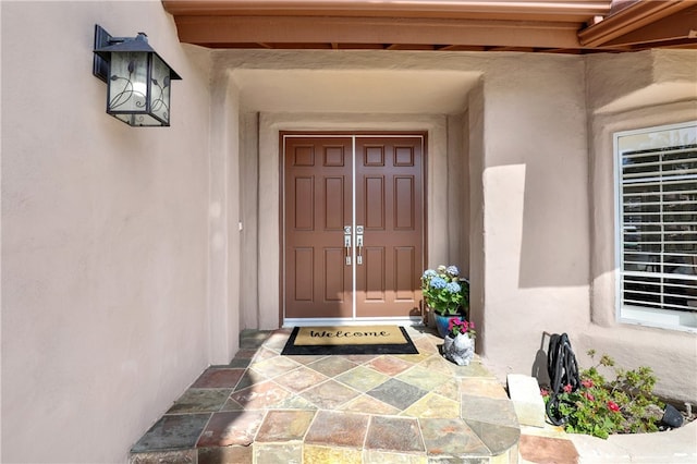 4 Westgate, Laguna Niguel, CA 92677 - doorway to property featuring stucco siding