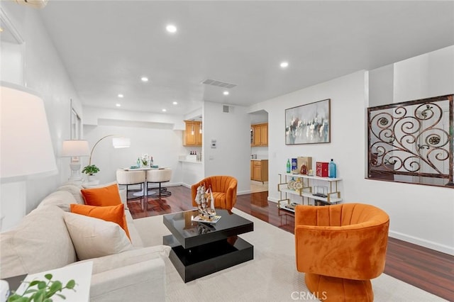4906 W 5th St Unit C, Santa Ana, CA 92703 - living room with wood finished floors, recessed lighting, and baseboards