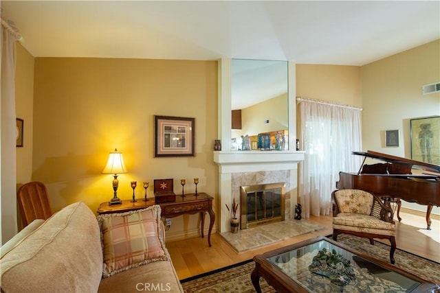21357 Bermuda St, Chatsworth, CA 91311 - sitting room with wood finished floors and a fireplace