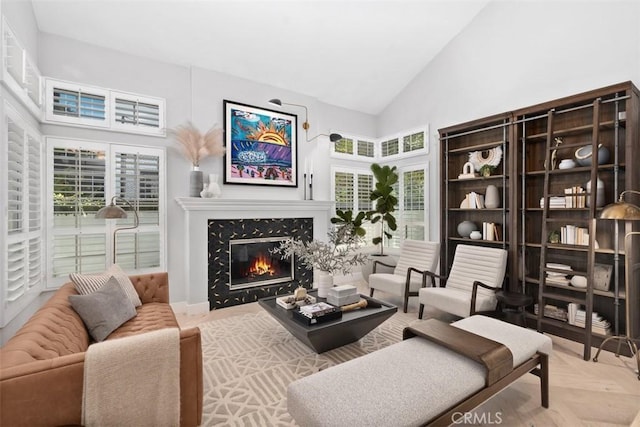 12 Argos, Laguna Niguel, CA 92677 - living area with high vaulted ceiling and a premium fireplace