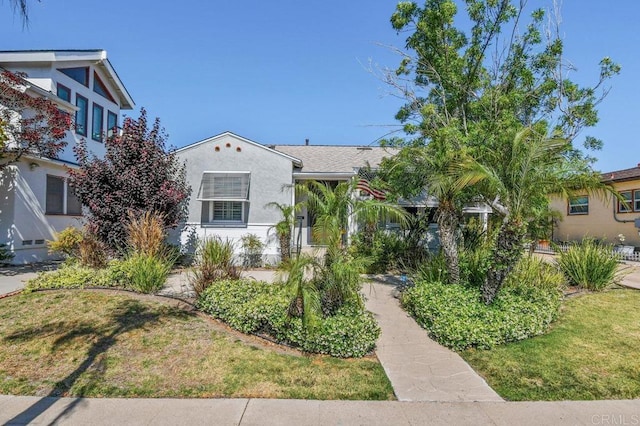 4719 Constance Dr, San Diego, CA 92115 - view of front facade with stucco siding and a front yard
