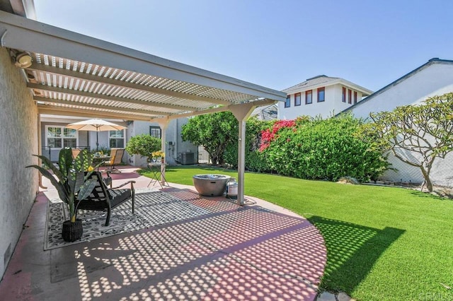 4719 Constance Dr, San Diego, CA 92115 - view of patio / terrace featuring a pergola and central AC