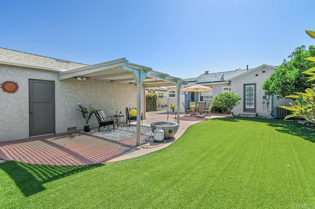 4719 Constance Dr, San Diego, CA 92115 - view of green lawn with a patio