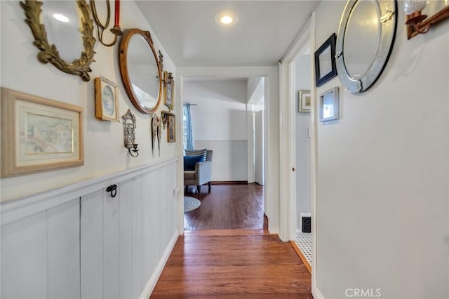 8213 Ocean View Ave, Whittier, CA 90602 - hallway featuring dark wood-style flooring