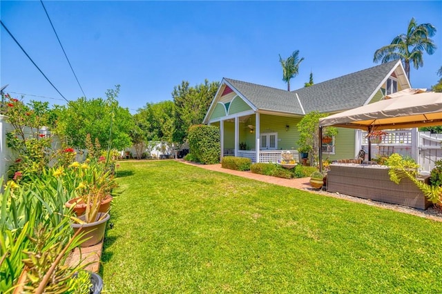 8213 Ocean View Ave, Whittier, CA 90602 - view of yard featuring a gazebo