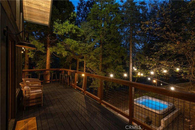 607 Old Toll Rd, Lake Arrowhead, CA 92352 - view of wooden terrace