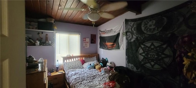 5914 N Rockvale Ave, Azusa, CA 91702 - bedroom with ceiling fan and wood ceiling