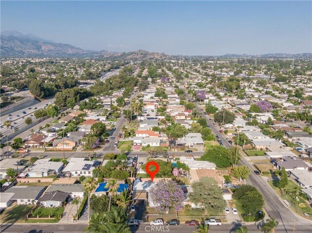 5914 N Rockvale Ave, Azusa, CA 91702 - aerial view of property and surrounding area with nearby suburban area