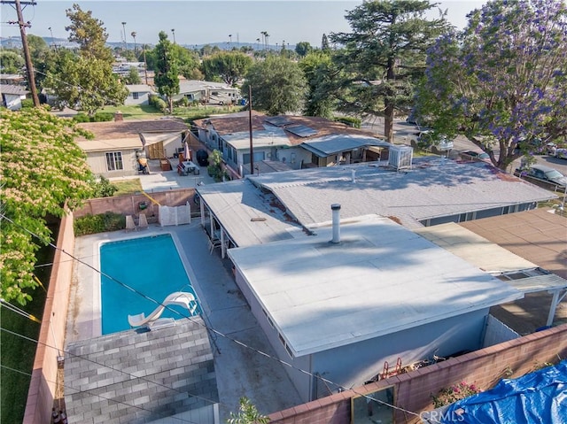 5914 N Rockvale Ave, Azusa, CA 91702 - aerial perspective of suburban area featuring a pool