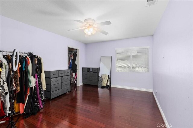 27109 Woodglen Ln, Moreno Valley, CA 92555 - bedroom with baseboards, hardwood / wood-style flooring, and a ceiling fan