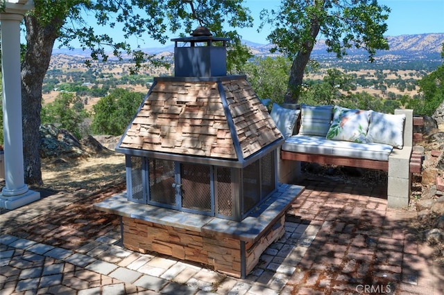 2380 Old Hwy, Catheys Valley, CA 95306 - wooden terrace with a mountain view and a patio