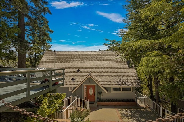 28960 Palisades Dr, Lake Arrowhead, CA 92352 - a-frame home featuring board and batten siding