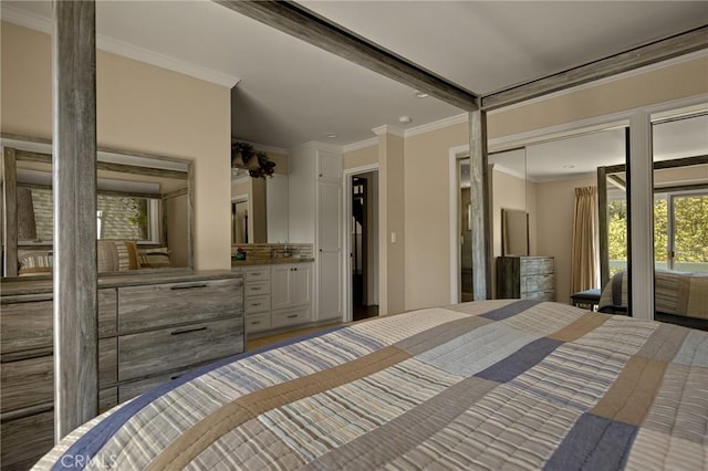 28960 Palisades Dr, Lake Arrowhead, CA 92352 - bedroom featuring crown molding
