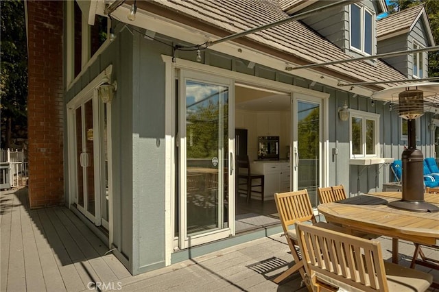 28960 Palisades Dr, Lake Arrowhead, CA 92352 - deck featuring outdoor dining area