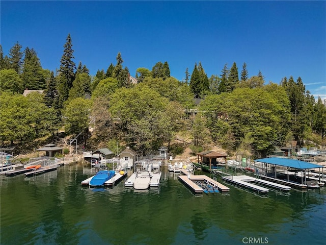 28960 Palisades Dr, Lake Arrowhead, CA 92352 - dock featuring a water view