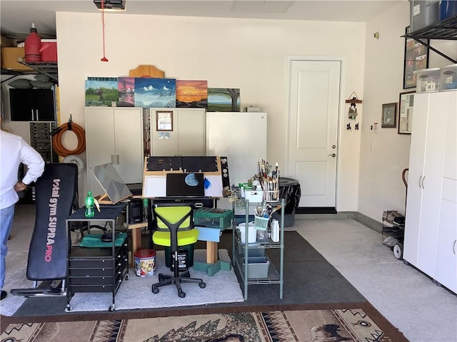 11915 Sagecrest Ct, Corona, CA 92883 - office area featuring finished concrete floors and baseboards
