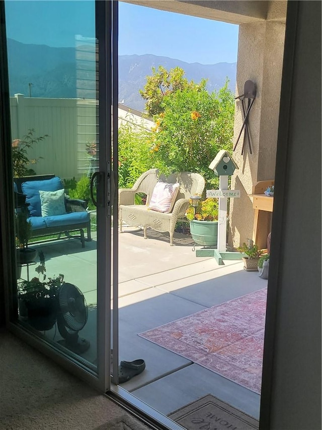 11915 Sagecrest Ct, Corona, CA 92883 - doorway featuring a mountain view