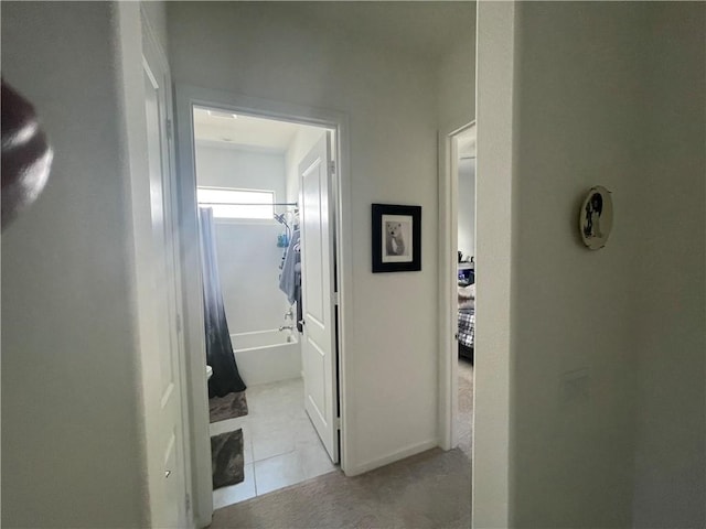 11915 Sagecrest Ct, Corona, CA 92883 - corridor with tile patterned floors and baseboards