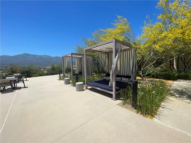 11915 Sagecrest Ct, Corona, CA 92883 - view of patio featuring a mountain view and a gazebo