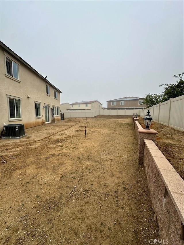36569 Olea Ct, Beaumont, CA 92223 - fenced backyard with central AC unit