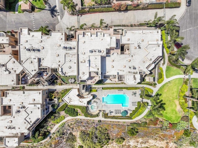4021 Canario St Unit 235, Carlsbad, CA 92008 - aerial view of property and surrounding area featuring a pool