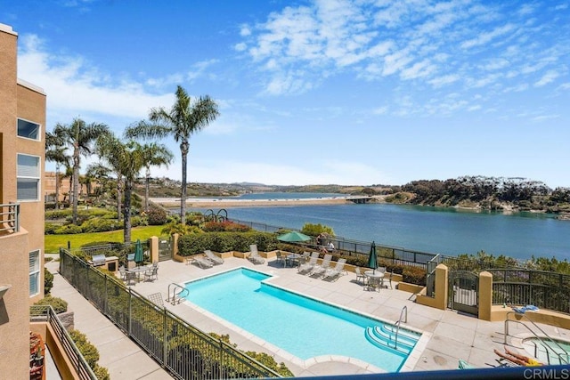 4021 Canario St Unit 235, Carlsbad, CA 92008 - community pool featuring a water view and a patio area