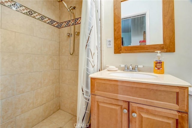 18003 Saticoy St, Reseda, CA 91335 - full bathroom with vanity and a tile shower