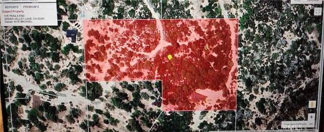 175 N Trails End Rd, Green Valley Lake, CA 92341 - map / location with property boundaries highlighted