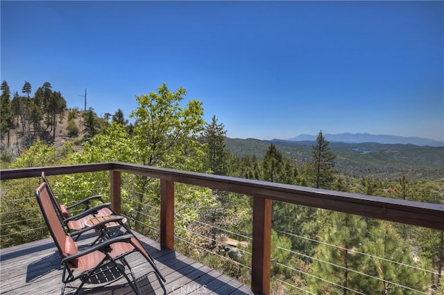 175 N Trails End Rd, Green Valley Lake, CA 92341 - deck featuring a mountain view