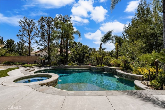 12719 E Rancho Estates Pl, Rancho Cucamonga, CA 91739 - view of swimming pool with a pool with connected hot tub
