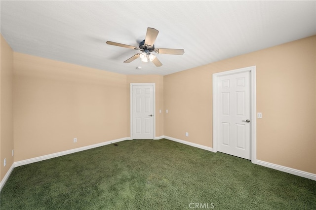 12719 E Rancho Estates Pl, Rancho Cucamonga, CA 91739 - unfurnished bedroom featuring dark carpet, baseboards, and a ceiling fan
