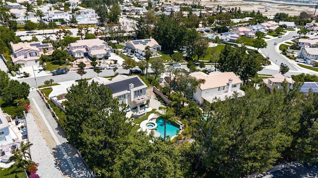 12719 E Rancho Estates Pl, Rancho Cucamonga, CA 91739 - aerial view of property and surrounding area with nearby suburban area and a pool