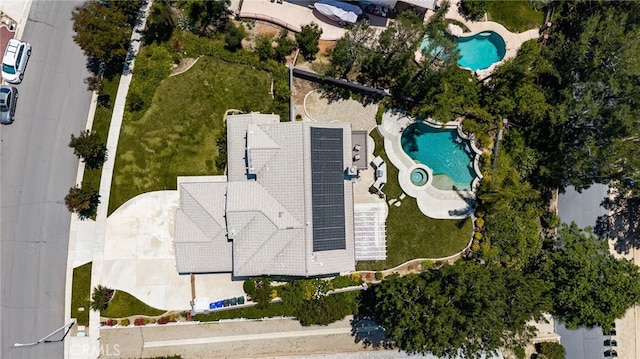 12719 E Rancho Estates Pl, Rancho Cucamonga, CA 91739 - drone / aerial view of a pool area