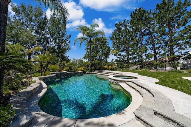 12719 E Rancho Estates Pl, Rancho Cucamonga, CA 91739 - view of pool featuring a pool with connected hot tub
