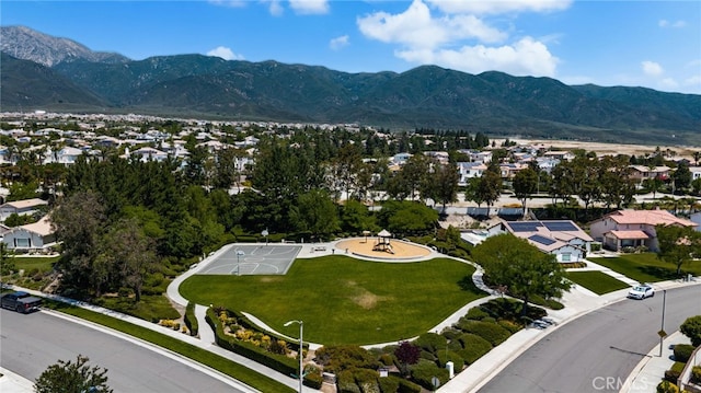 12719 E Rancho Estates Pl, Rancho Cucamonga, CA 91739 - aerial view of residential area with a mountainous background
