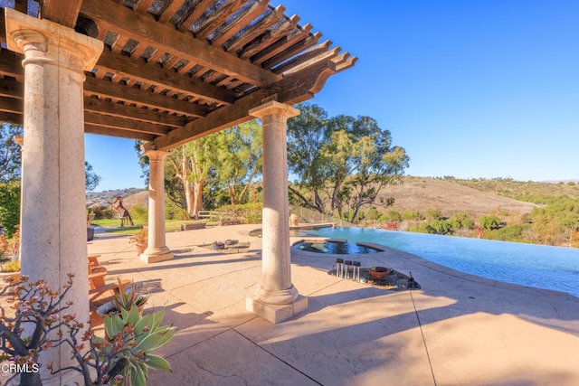 13045 Ripple Creek Ln, Camarillo, CA 93012 - view of patio / terrace with an infinity pool