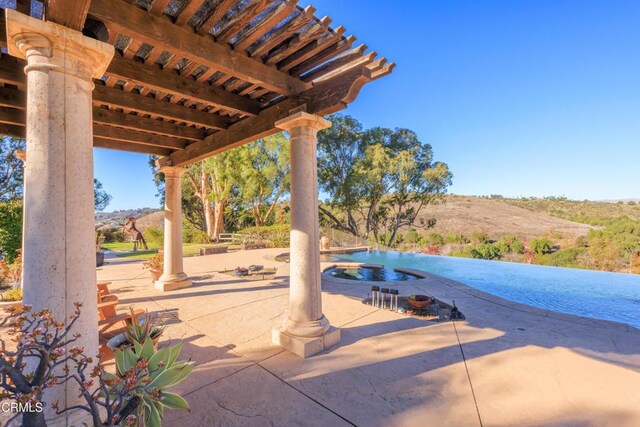 13045 Ripple Creek Ln, Camarillo, CA 93012 - view of patio / terrace featuring an infinity pool