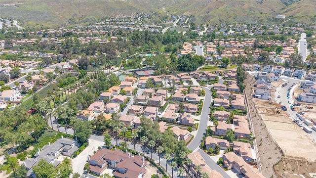 29290 Morena Villa Dr, Highland, CA 92346 - aerial overview of property's location with nearby suburban area and a mountainous background