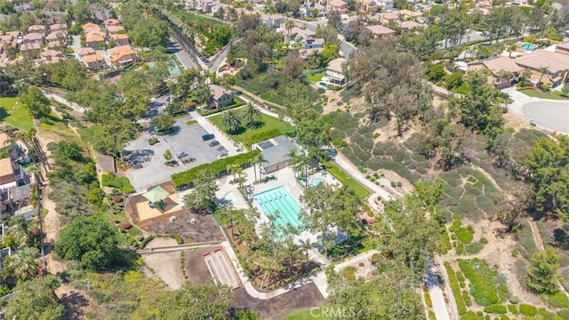 29290 Morena Villa Dr, Highland, CA 92346 - aerial view of property's location with a pool area and nearby suburban area