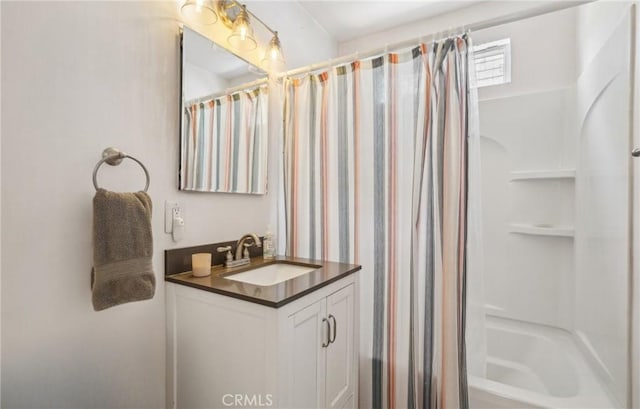 1120 9th St, Hermosa Beach, CA 90254 - bathroom with vanity and shower / bath combination with curtain