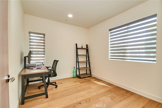 820 S Wilton Pl Unit 304, Los Angeles, CA 90005 - office space with light wood-type flooring, baseboards, and recessed lighting