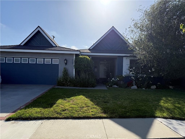 15911 Dundalk Ln, Huntington Beach, CA 92647 - single story home featuring a front yard, an attached garage, concrete driveway, and stucco siding