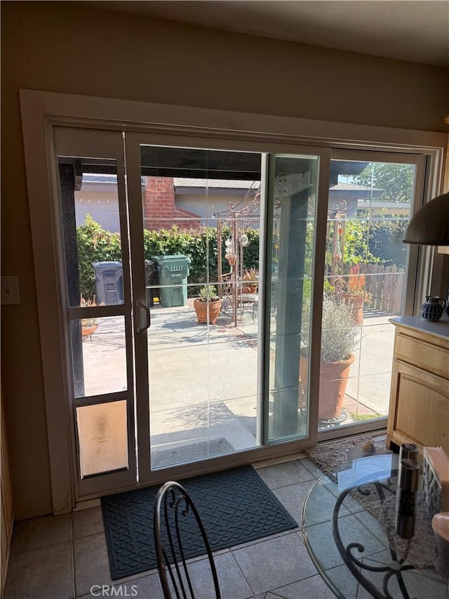 15911 Dundalk Ln, Huntington Beach, CA 92647 - doorway to outside featuring light tile patterned floors