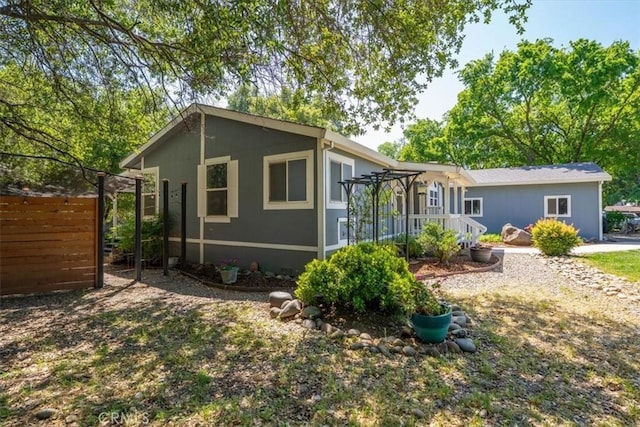 8510 Verdant Ct, Los Molinos, CA 96055 - view of front of house featuring a pergola and a deck