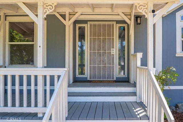 8510 Verdant Ct, Los Molinos, CA 96055 - doorway to property with a porch